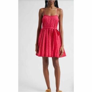 NWT Ulla Johnson Beatriz Dot Jacquard Cotton Dress in Cosmos